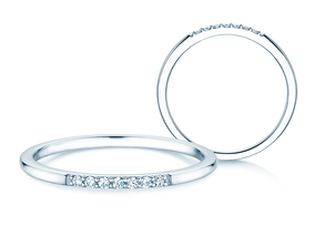 Verlovingsring Unity in 9K witgoud met diamanten 0,05ct G/SI
