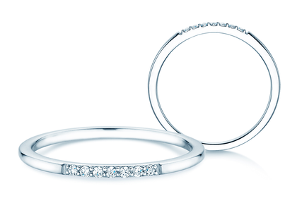 Verlovingsring Unity in 14K witgoud met diamanten 0,05ct G/SI