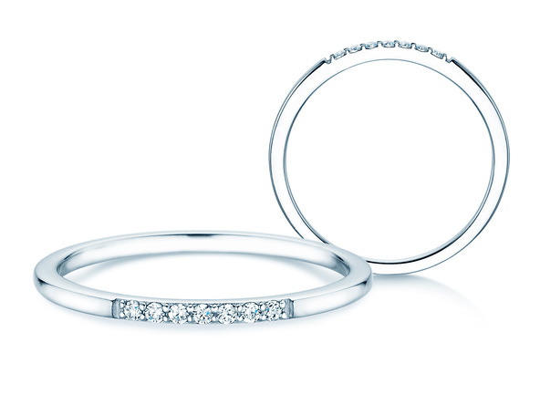 Verlovingsring Unity in 14K witgoud met diamanten 0,05ct G/SI
