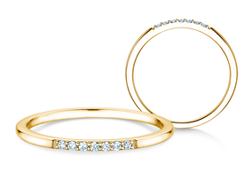 Verlovingsring Unity in 9K geelgoud met diamanten 0,05ct G/SI