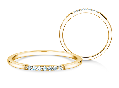 Verlovingsring Unity in 9K geelgoud met diamanten 0,05ct G/SI
