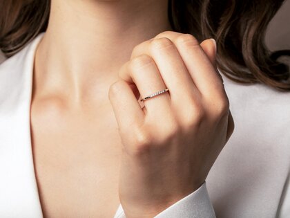 Verlovingsring Unity in 14K geelgoud met diamanten 0,05ct G/SI