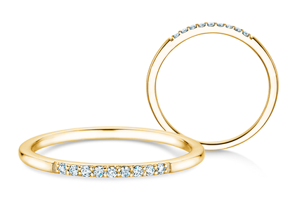 Verlovingsring Unity in 14K geelgoud met diamanten 0,07ct G/SI