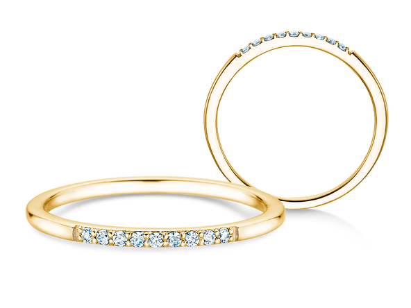 Verlovingsring Unity in 14K geelgoud met diamanten 0,07ct G/SI