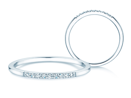 Verlovingsring Unity in 14K witgoud met diamanten 0,07ct G/SI
