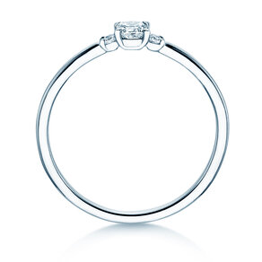 Verlovingsring Vivid Petite Cushion Cut in platina