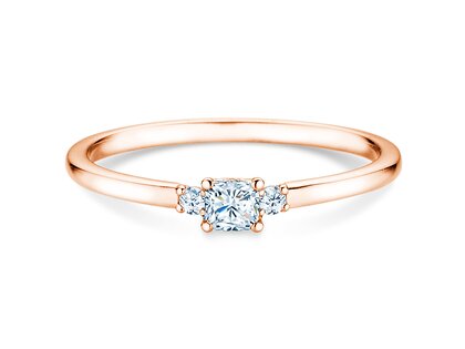 Verlovingsring Vivid Petite Cushion Cut in roségoud