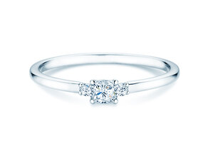 Verlovingsring Vivid Petite Cushion Cut in platina