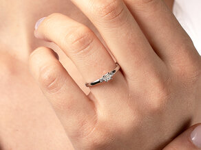Verlovingsring Vivid Petite Cushion Cut in platina