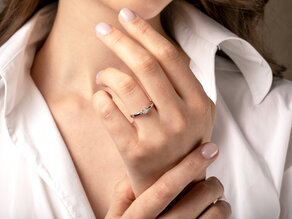 Verlovingsring Vivid Petite Cushion Cut in platina