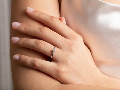 Verlovingsring Vivid Petite Diamond in 14K geelgoud met Lab-grown diamanten 0,30ct E/VS