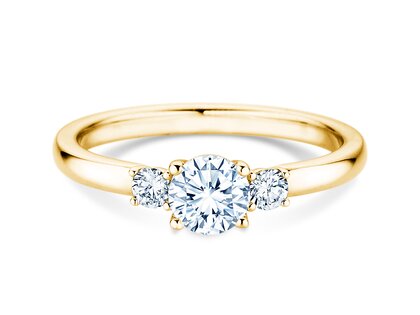 Verlovingsring  in 9K geelgoud met Lab-grown diamanten 0,40ct E/VS
