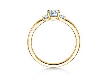 Verlovingsring  in 9K geelgoud met Lab-grown diamanten 0,40ct E/VS