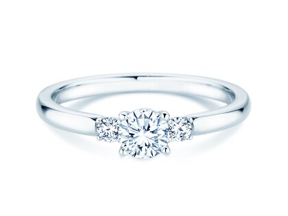 Verlovingsring  in 9K witgoud met Lab-grown diamanten 0,40ct E/VS