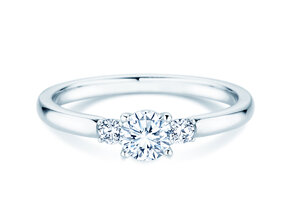 Verlovingsring  in 9K witgoud met Lab-grown diamanten 0,40ct E/VS