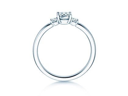 Verlovingsring  in 9K witgoud met Lab-grown diamanten 0,40ct E/VS