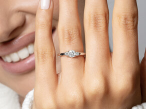 Verlovingsring  in 18K geelgoud met diamanten 0,50ct G/SI