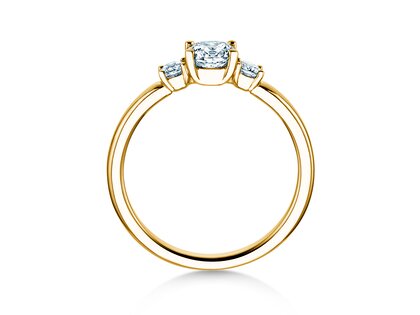 Verlovingsring  in 18K geelgoud met diamanten 0,50ct G/SI