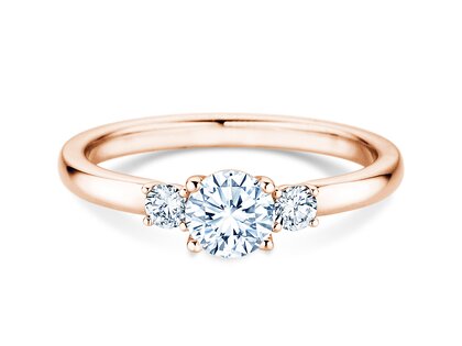 Verlovingsring  in 9K roségoud met diamanten 0,50ct G/SI