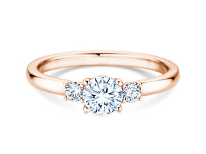 Verlovingsring  in 9K roségoud met diamanten 0,50ct G/SI