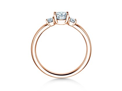 Verlovingsring  in 9K roségoud met diamanten 0,50ct G/SI