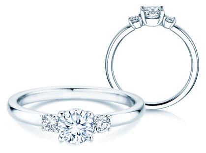 Verlovingsring Vivid Petite Diamond in 18K witgoud met diamanten 0,50ct G/SI
