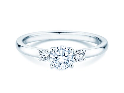 Verlovingsring  in 18K witgoud met diamanten 0,50ct G/SI