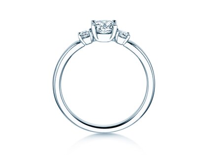 Verlovingsring  in 18K witgoud met diamanten 0,50ct G/SI