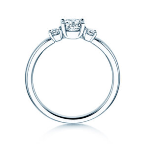 Verlovingsring  in 18K witgoud met diamanten 0,50ct G/SI