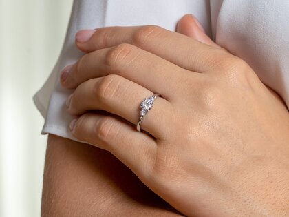 Verlovingsring  in 18K roségoud met diamanten 0,60ct G/SI