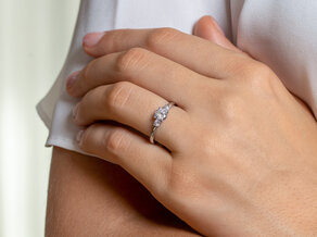 Verlovingsring  in 18K roségoud met diamanten 0,60ct G/SI