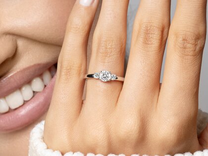 Verlovingsring  in 18K roségoud met diamanten 0,60ct G/SI