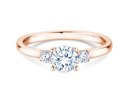 Verlovingsring  in 18K roségoud met diamanten 0,60ct G/SI