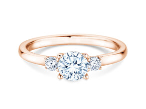 Verlovingsring  in 18K roségoud met diamanten 0,60ct G/SI