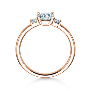 Verlovingsring  in 18K roségoud met diamanten 0,60ct G/SI