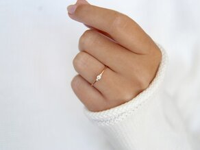 Verlovingsring  in 9K roségoud met diamanten 0,10ct G/SI