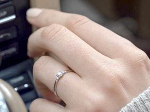 Verlovingsring Vivid Petite Diamond in 14K witgoud met Lab-grown diamanten 0,30ct E/VS