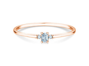 Verlovingsring  in 9K roségoud met diamanten 0,10ct G/VS