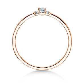 Verlovingsring  in 9K roségoud met diamanten 0,10ct G/VS