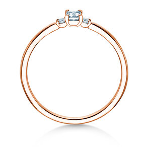 Verlovingsring Vivid Petite Emerald Cut in roségoud