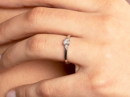 Verlovingsring  in 9K roségoud met diamanten 0,31ct