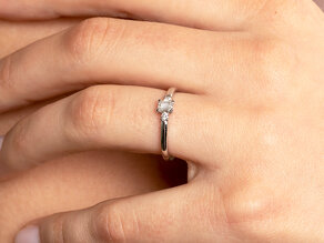 Verlovingsring  in 9K roségoud met diamanten 0,31ct