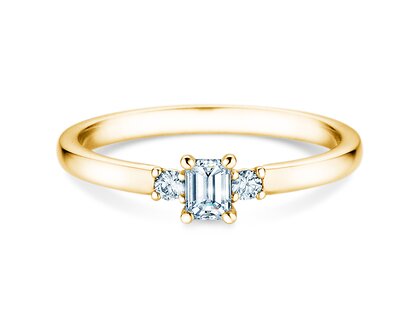 Verlovingsring  in 9K geelgoud met diamanten 0,31ct G/VS