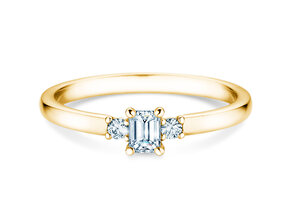 Verlovingsring  in 9K geelgoud met diamanten 0,31ct G/VS