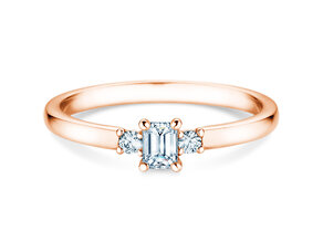 Verlovingsring  in 9K roségoud met diamanten 0,31ct