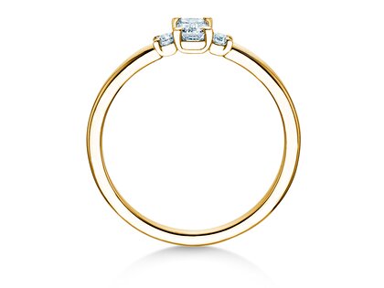 Verlovingsring  in 9K geelgoud met diamanten 0,31ct G/VS