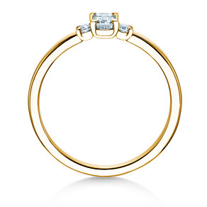 Verlovingsring  in 9K geelgoud met diamanten 0,31ct G/VS