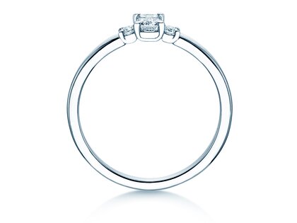 Verlovingsring  in 9K witgoud met diamanten 0,31ct G/VS