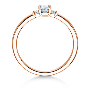 Verlovingsring  in 9K roségoud met diamanten 0,31ct