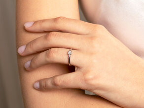 Verlovingsring  in 9K roségoud met diamanten 0,31ct